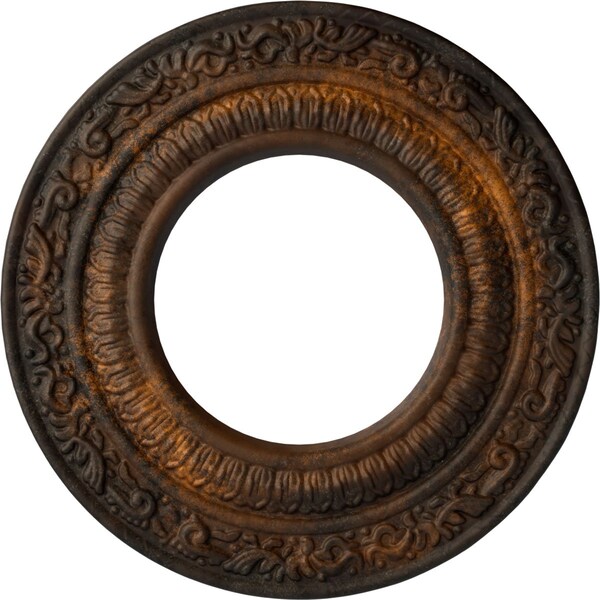 Ekena Millwork Andrea Ceiling Medallion (Fits Canopies up to 4 1/8"), Hnd-Painted Rust, 8 1/8"OD x 4 1/8"ID x 1/2"P CM08ADRUS - main